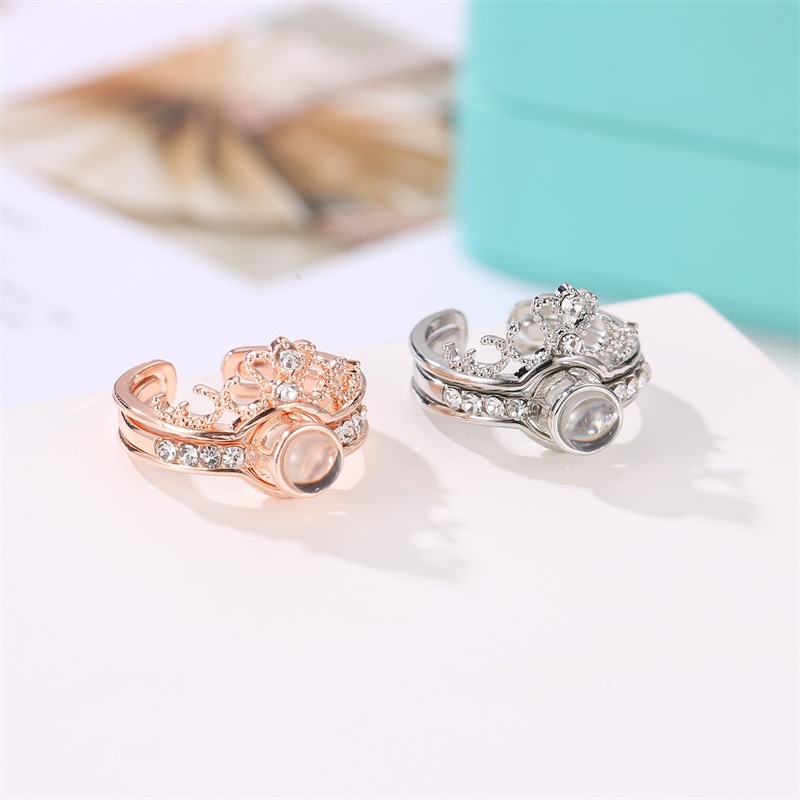 Festival Occasion Copper Plating Crown Artificial Gemstones Copper Rings