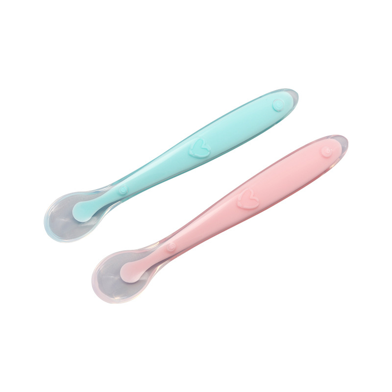 Children's silicone spoon for training