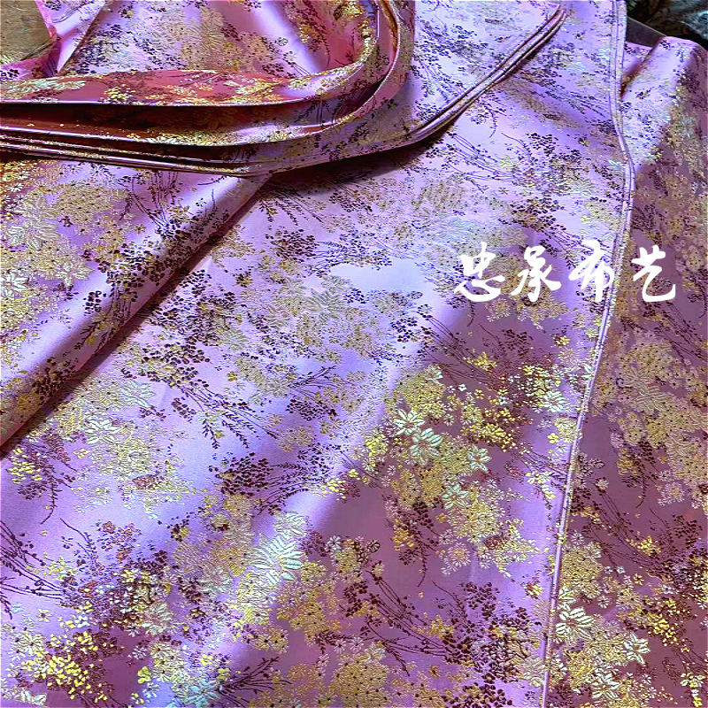 繁星点点织锦缎绸缎旗袍童装民族服饰面料包包抱枕靠垫工艺品布料-阿里巴巴