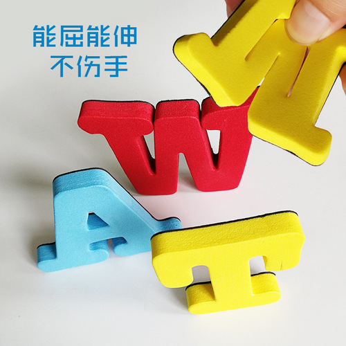 Magnetic Colorful English Alphabet Numbers EVA Refrigerator Magnet Customized Magnetic Learning Stickers Children's Educational Early Education Toys