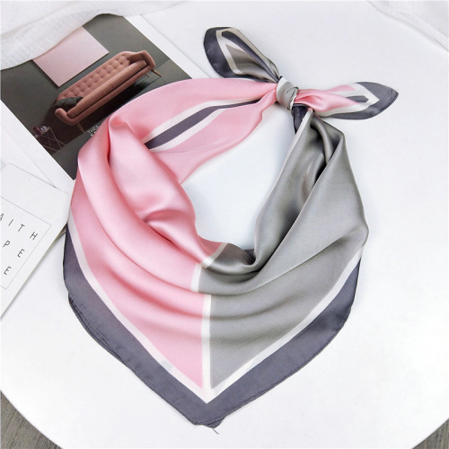 70 small square scarf Korean cashew flower color matching retro CHIC stewardess scarf headband female decorative literary silk scarf