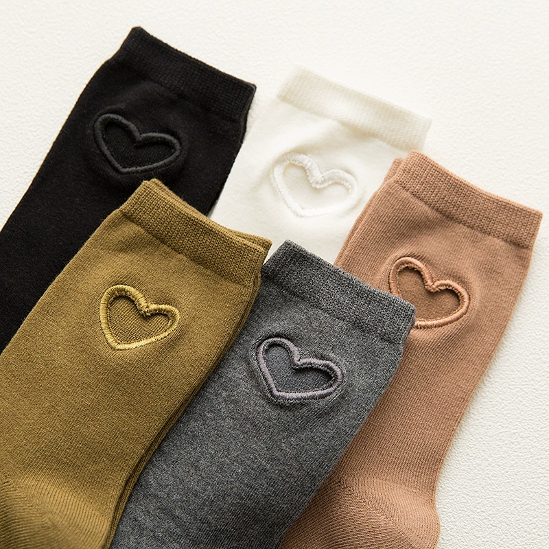 Japanese trend knee socks, combed cotton, mid-length
