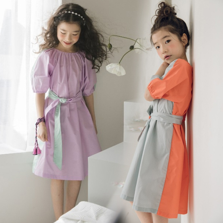 New 2019 Girls Dress Patchwork Color Cotton Baby Princess Dress Kids Children Summer Clothes Mother and Daughter Dress,#3978 12