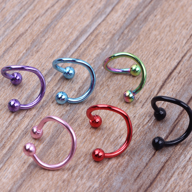 Fashion Solid Color Stainless Steel Nose studs 1 Piece
