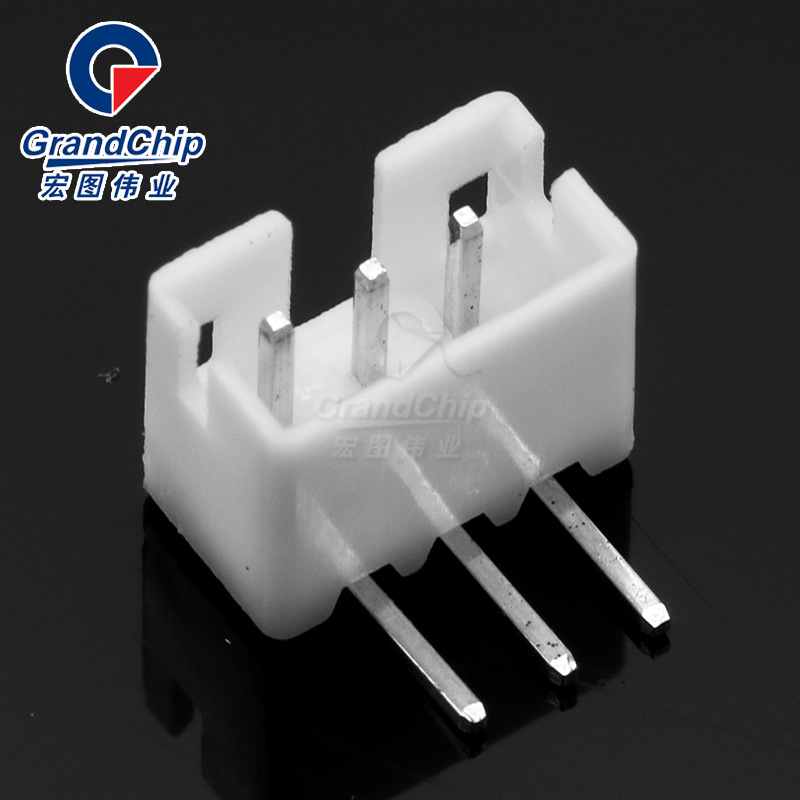 連接器PH2.0 3pin間距2.0mm直針彎針母座膠殼簧片線束100mm