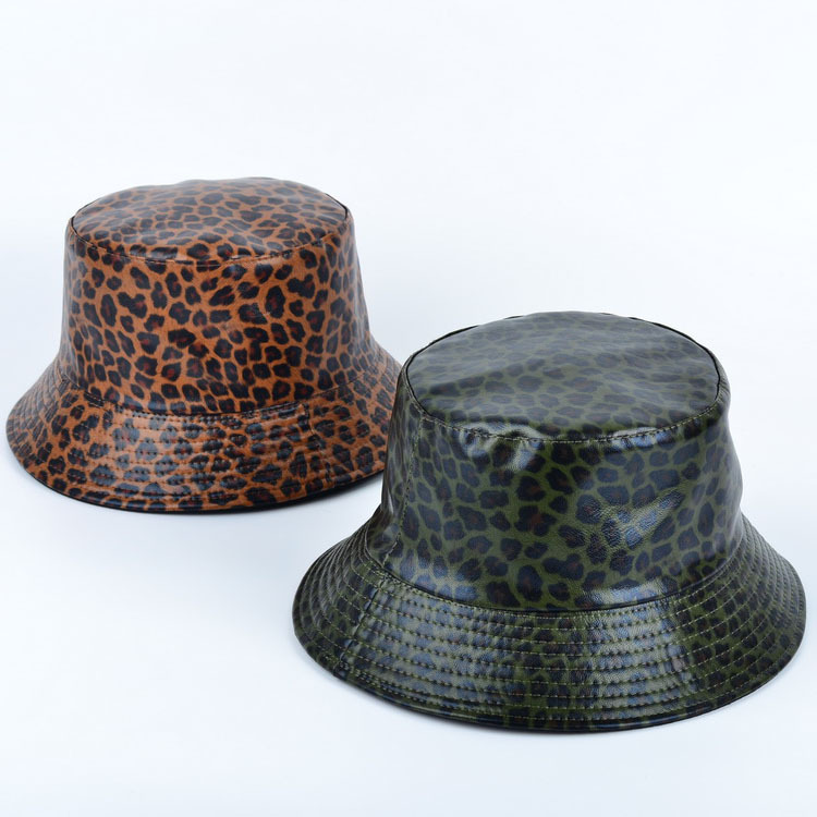 Frau Basic Leopard Große Traufen Bucket Hat display picture 1