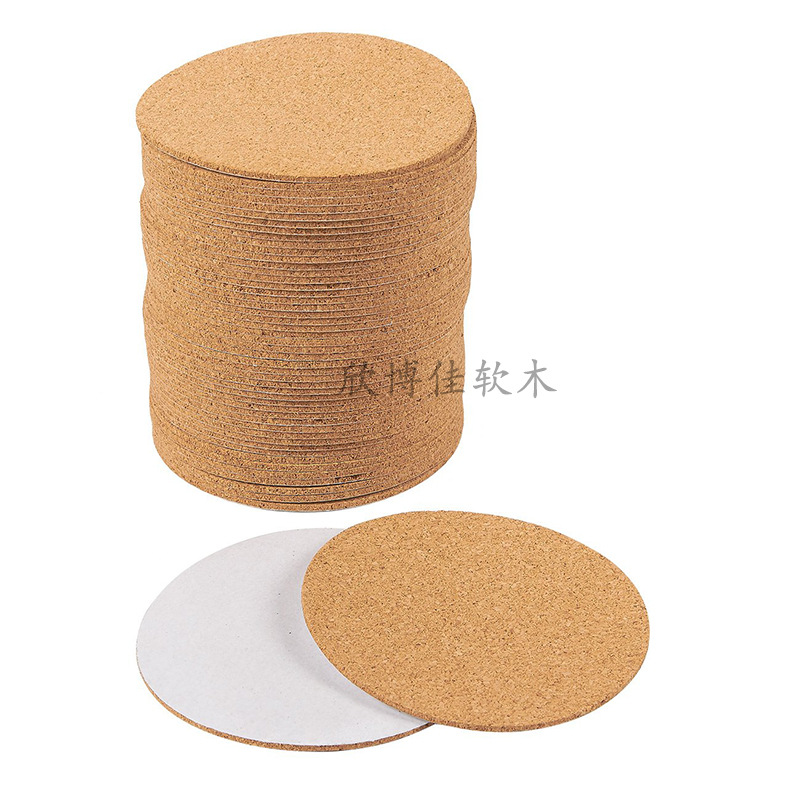 원형 100x2mm  코르크 칩  베이지