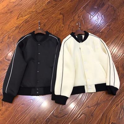 1-0457282包邮19秋季新款空气层立领后背印花字母棒球服一件代发|ms