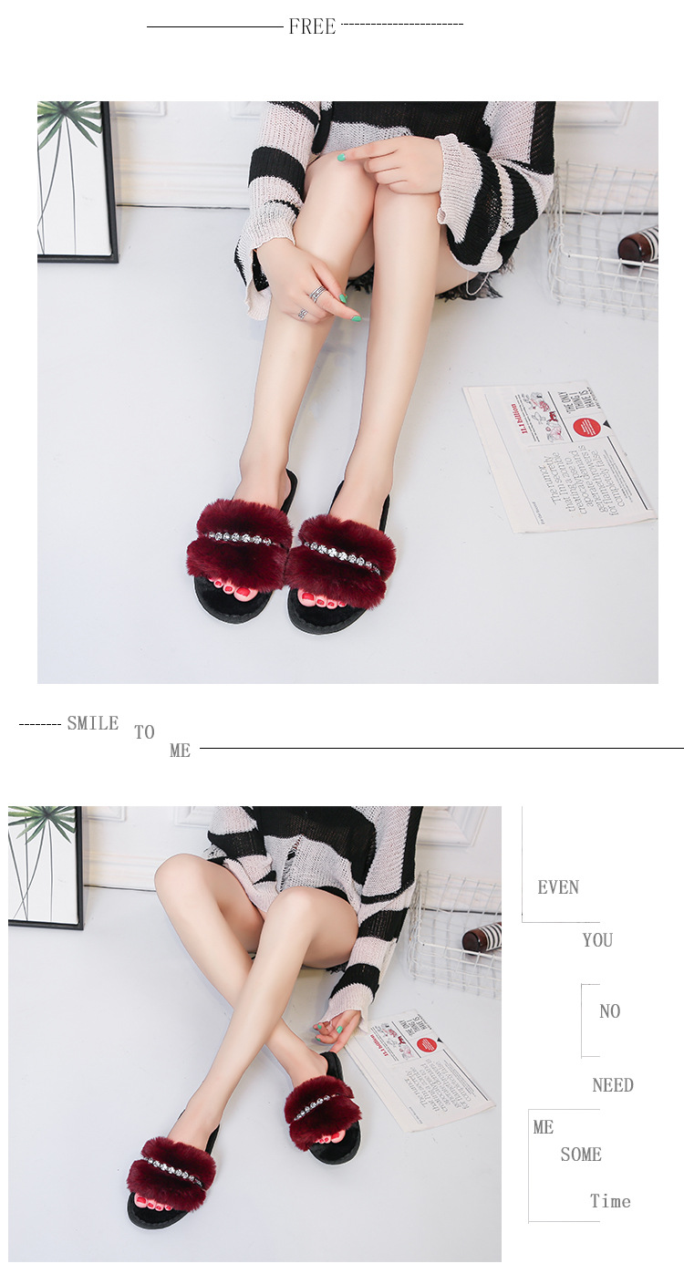 women s new thick velvet slippers NSPE10015