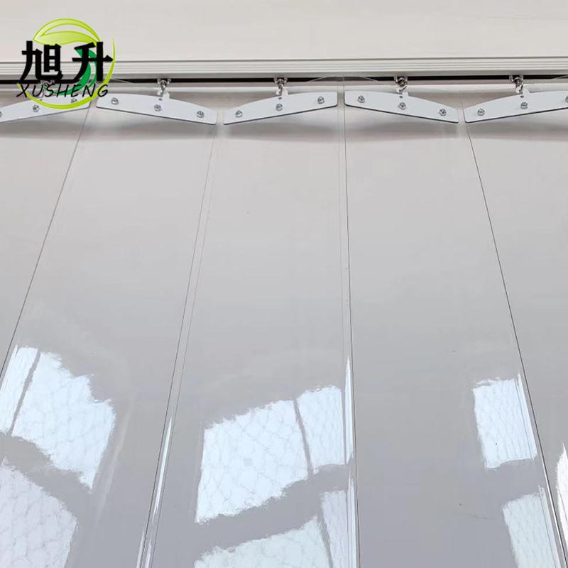 Transparent Dustproof Sliding Door Curtain Thermal Insulation Anti-mosquito Factory Workshop Shopping Mall Partition PVC Folding Sliding Door Curtain