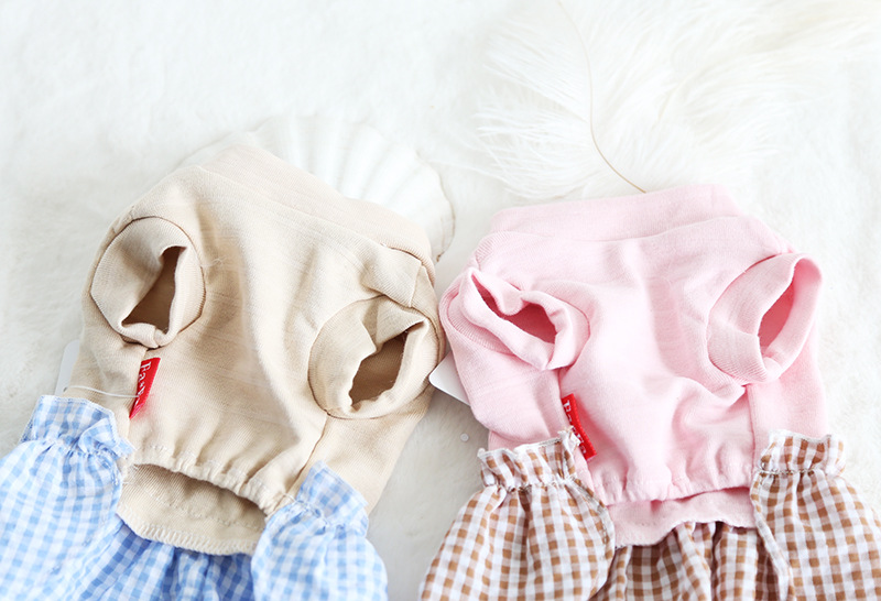 压纹蝴蝶结拼格裙