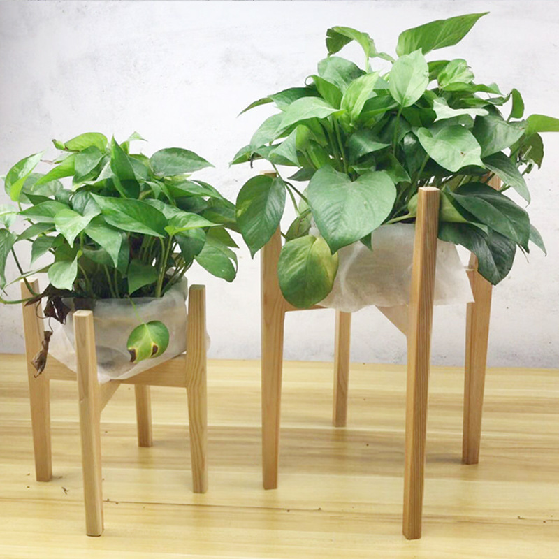 Showy Stands indoor solid wood multi-storey balcony decorate to ground a living room Succulent Scindapsus Potted Plants