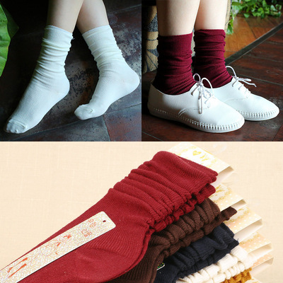 Spring fashion Socks Vertical stripe Double needle Piles of socks With standard Cotton Stall Physical store In cylinder Socks