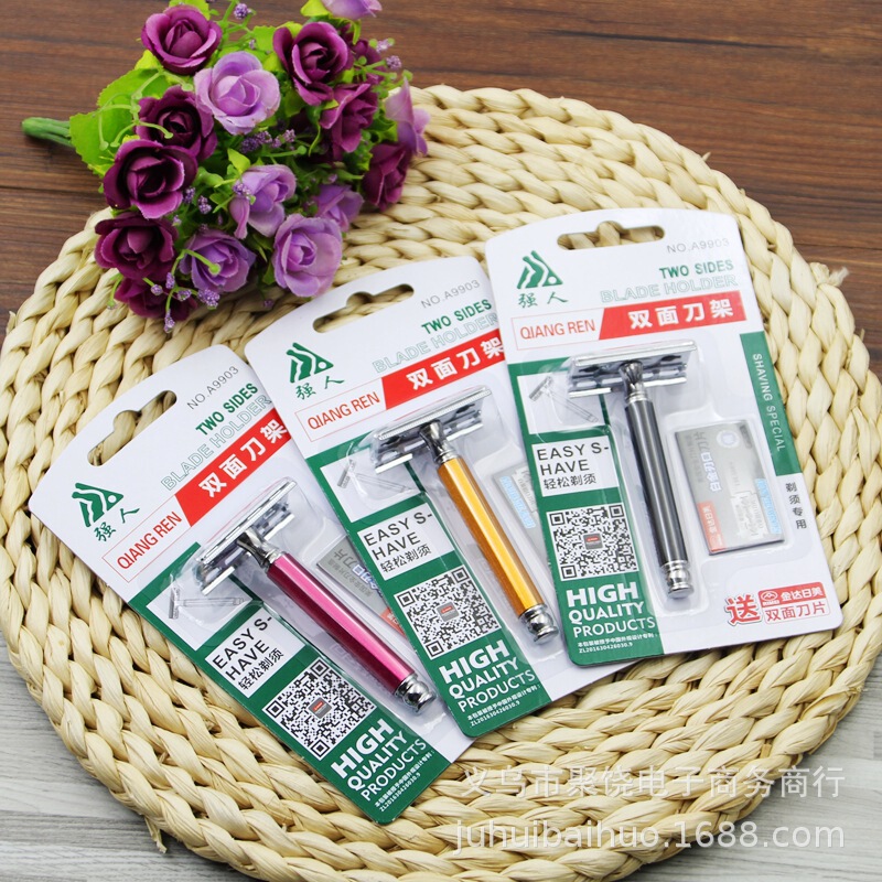 Strongman 9903 manual Shaver manual razor stainless steel knife holder boutique high-end Shaver with blade