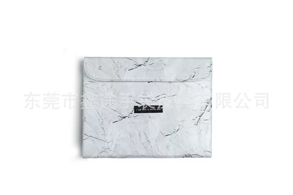 Us Exports Environmentally Friendly Tyvek Marble Print Computer Bag Tyvek Portable Waterproof Clutch Bag