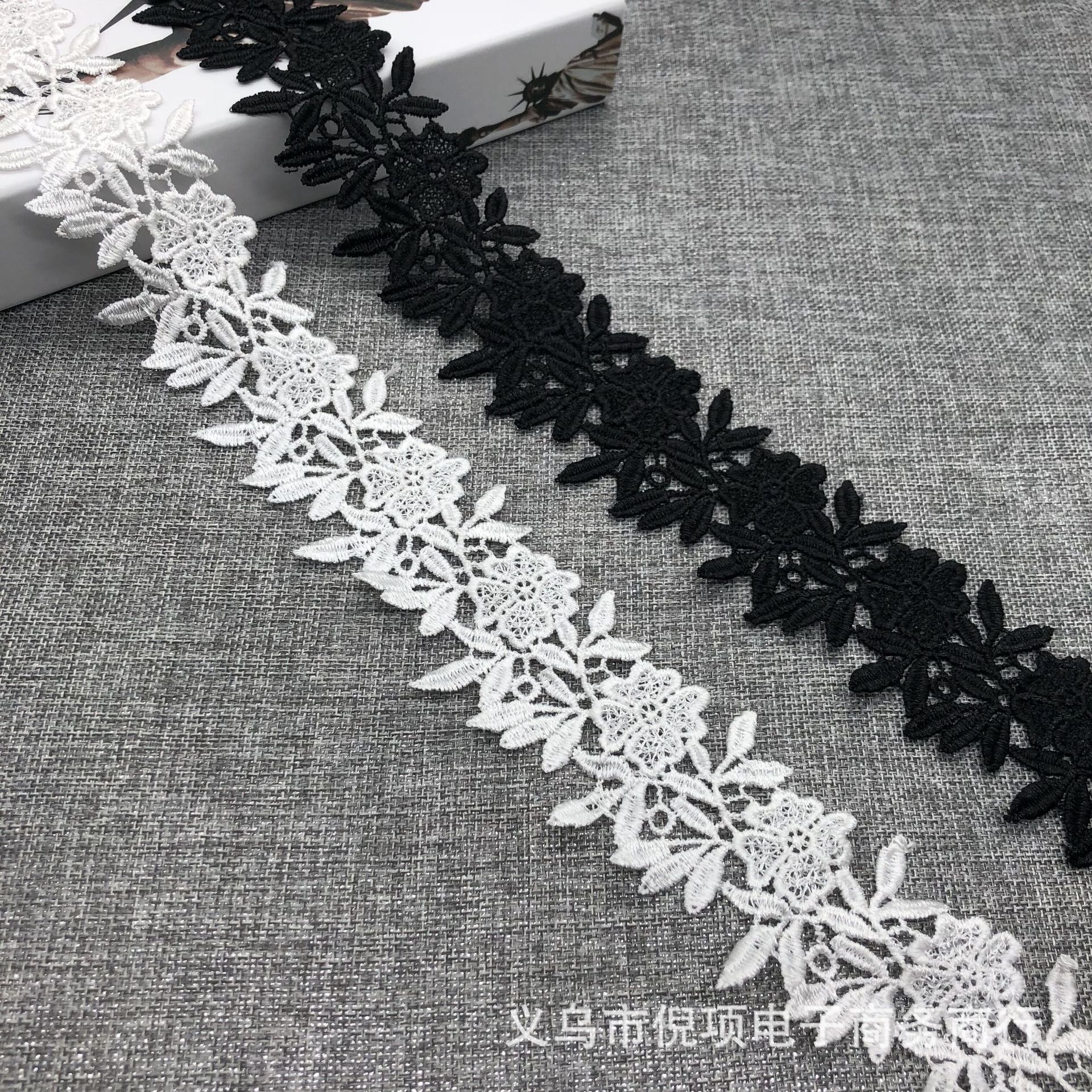 【今卓】新款儿童成人服装辅料白色刺绣水溶花边宽约5.5cm花纹