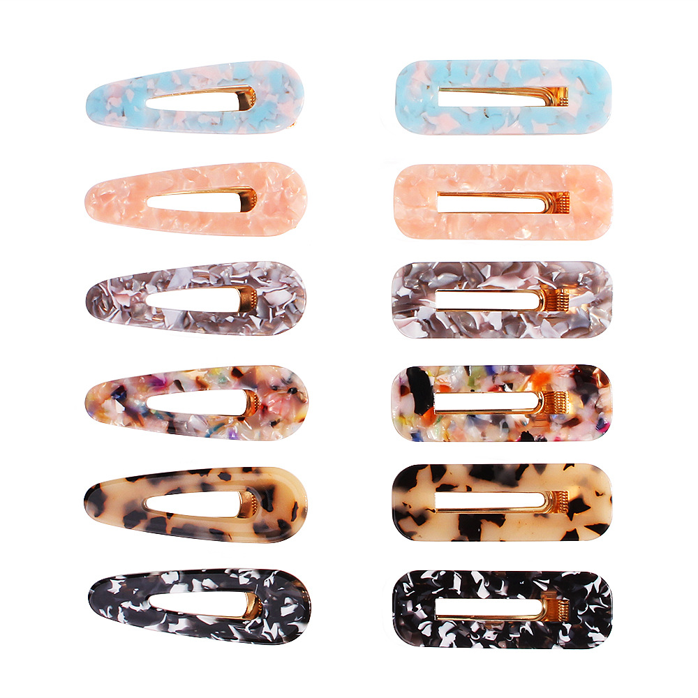 Acetate Hair Clip Marble Effect Acrylic Sheet Cheap Hair Accessories Wholesale display picture 16