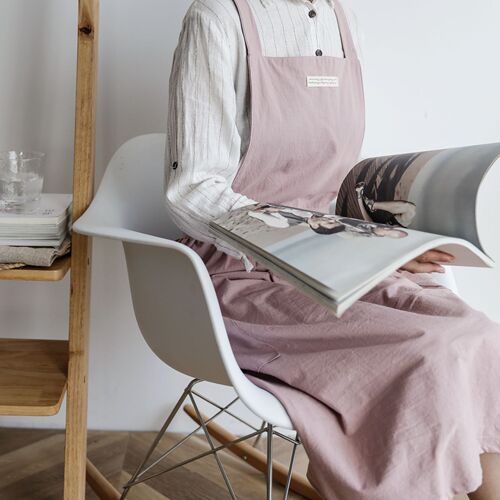 Japanese 2020 new style apron pure cotton simple home kitchen home and outside Nordic style fashionable outer wear cute