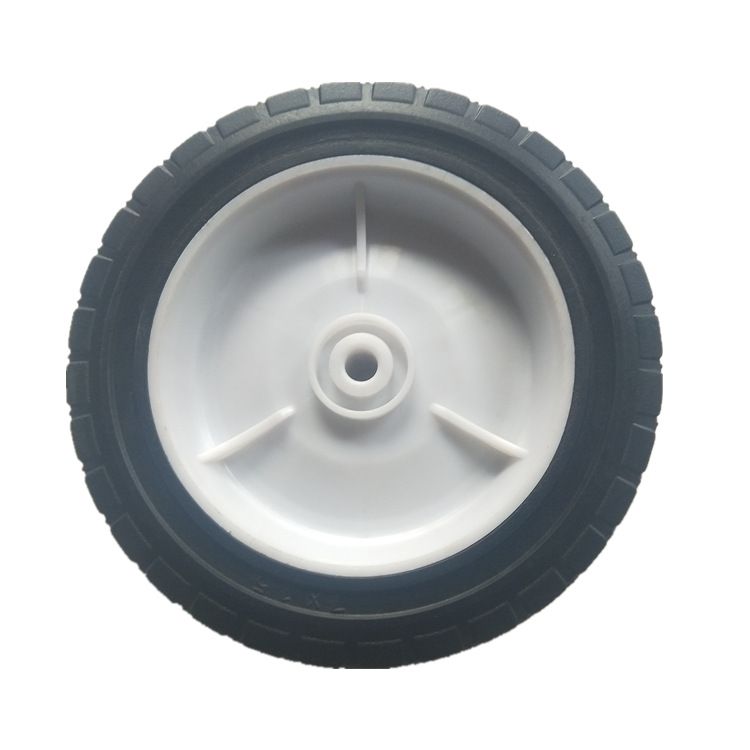 厂家现货7寸实心胶粉轮脚轮防扎防爆品质保障价格优惠工具车脚轮
