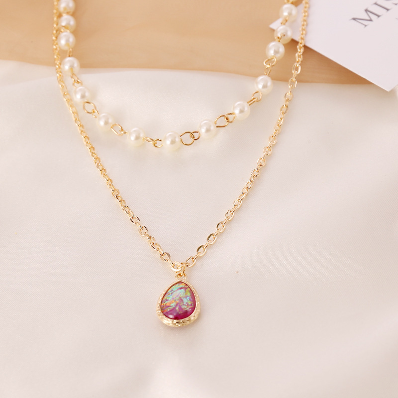 Mode Perle Halbedelsteine Mehrschichtige Halskette Großhandel display picture 7