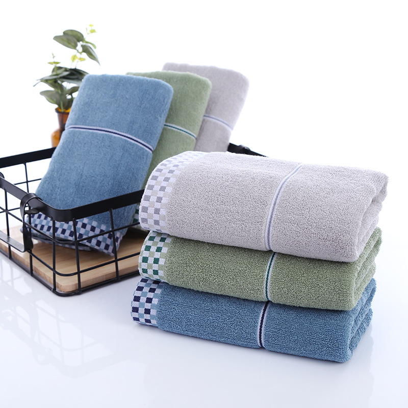 厂家批发棉质32股加厚澡巾毛巾 大三条40*90加长健身运动毛巾批发|ms