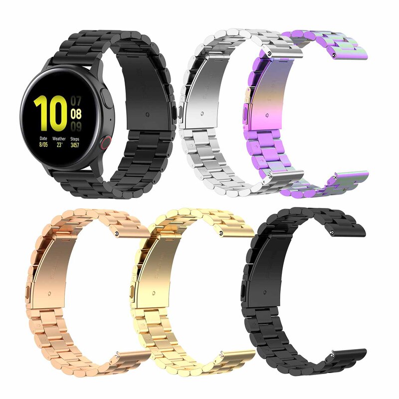 For Samsung galaxy watch Active active 2 generation 40mm 44mm watch three steel bands For Samsung galaxy watch Active active 2 generation 40mm 44mm watch three steel bands