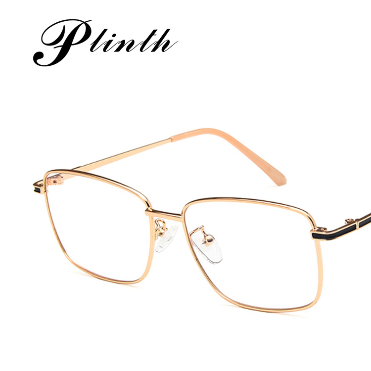 Metal spectacle frame square full frame retro fashion spectacle frame can be equipped with myopia optical frame flat lens 3135 tee off