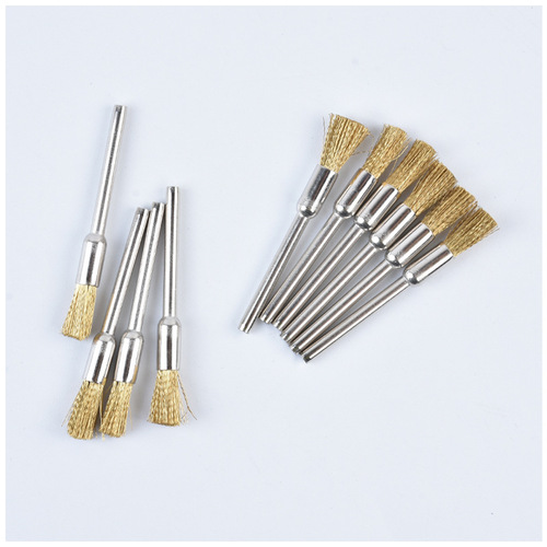 Stainless steel wire brush polishing mini electric grinding wire brush cleaning and rust removal pen-shaped wire brush grinding head brush