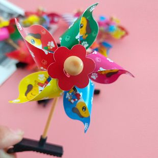 Selling cute windmill hairpin pushing WeChat scanning code pushing children selling cute windmill selling cute gadget small windmill hairpin batch