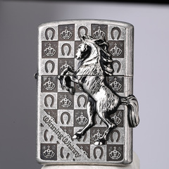 chief kerosene lighter high-end retro men's personalized creative metal patch pegasus lighter windproof