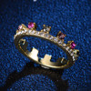 Gemstone ring, 14 carat, European style, suitable for import, Amazon, wish