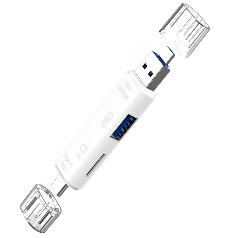 3.1Type-C five-in-one mobile phone reader dual-use card reader OTG three-in-one multi-function card TF TF