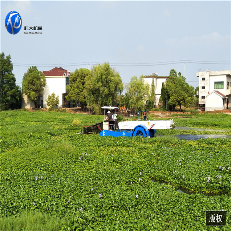 河道水面剪草船中型全自动水草收割设备济宁全自动割草船高效清理
