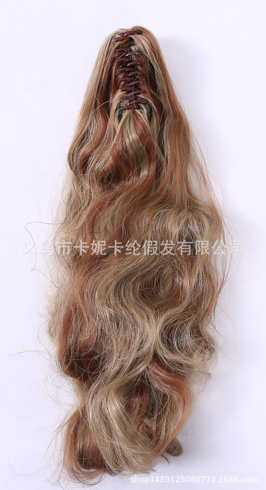 Nuevo lino largo cabello rizado peluca de cola de caballo realista media larga trenza de cola de caballo