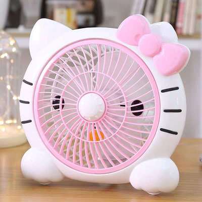 廠家直銷卡通電風扇台式迷妳學生宿舍床頭辦公室靜音可愛小風扇