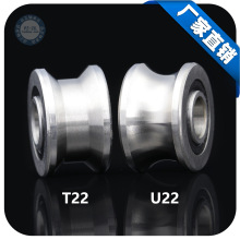T型槽U型槽 T22 U22 T槽U槽走轨道带槽轴承 内径8*22.5*13.5*14.5