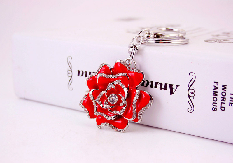 Rose Metal Pendant Keychain display picture 6