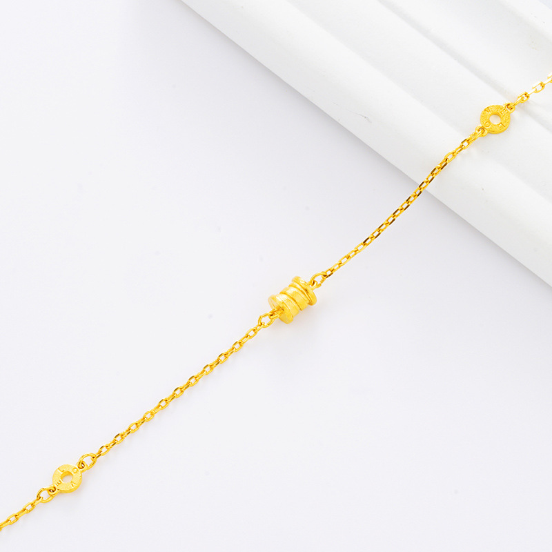 Vietnam arena oro pequeña cintura chica simple tobillera mujer europea y americana verano playa imitación oro tobillera mujer chapado en oro tobillera