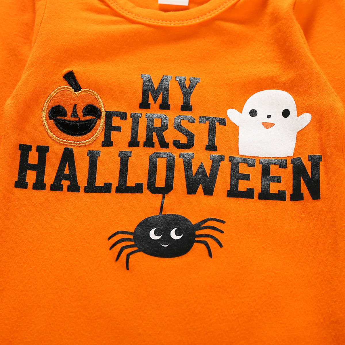 Halloween Fashion Letter Cotton Baby Rompers display picture 3