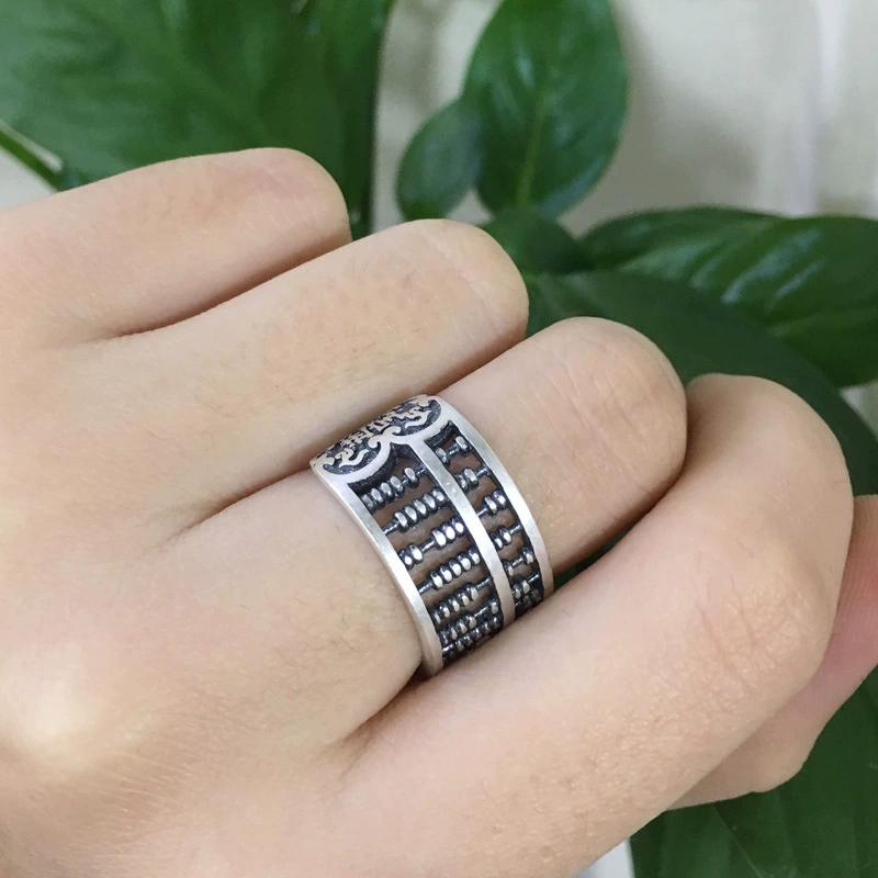 Ретро креативный абакус, кольцо универсального размера для мужчин и женщин
