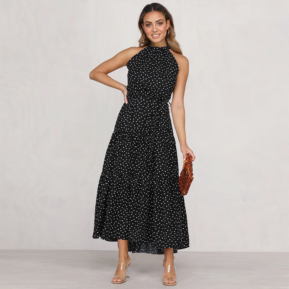 Sexy Sleeveless Polka Dot Dresses NSHYG66689