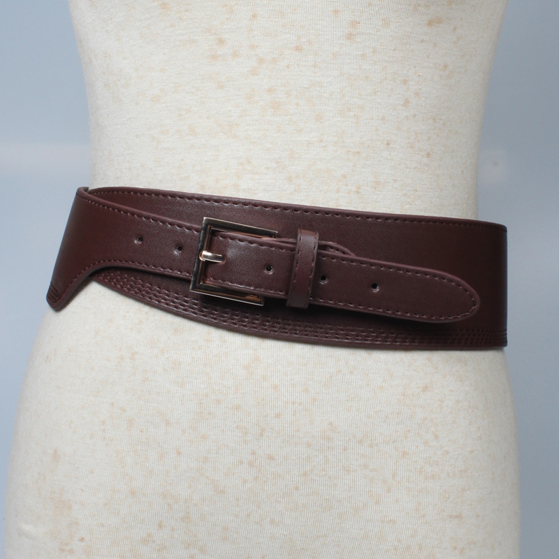 حزام معطف زخرف حزام عريض أنثى مع سترة تنورة عصرية وخريف وشتاء display picture 12