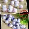Ceramics, fuchsia purple beads, 6mm