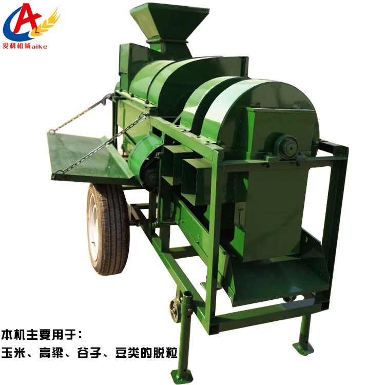 拖拉机牵引式玉米脱粒机柴电两用高粱打粒机新型谷子脱粒机打麦机
