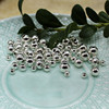 Solid super bright fashionable universal round beads, glossy metal accessory, 8mm