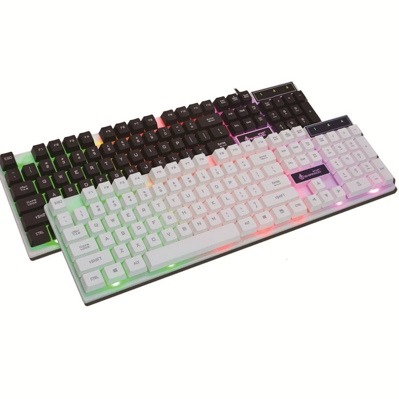 Оптовая продажа Eighteen Cross K280 подвеска и цветная подсветка для регистрации и офисной работы, USB однотонный белый