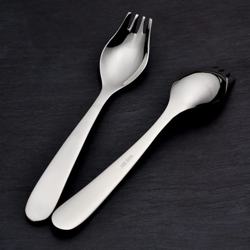 Children's 304 Stainless Steel Integrated Creative Salad Fork And Spoon_voghion.com