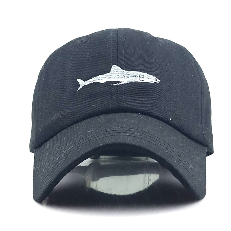 Baseball Cap Hats Type Unisex Simple Style Embroidery Solid Color Fish Crimping Baseball Cap