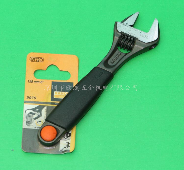 瑞典BAHCO百固 9070-6寸 鱼唛带塑胶柄 进口活动扳手活络活口扳手