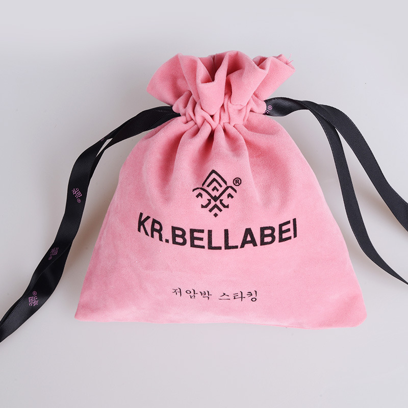 厂家定制新款高档珠宝首饰绒布袋 高档礼品包装袋 抽绳束口绒布袋